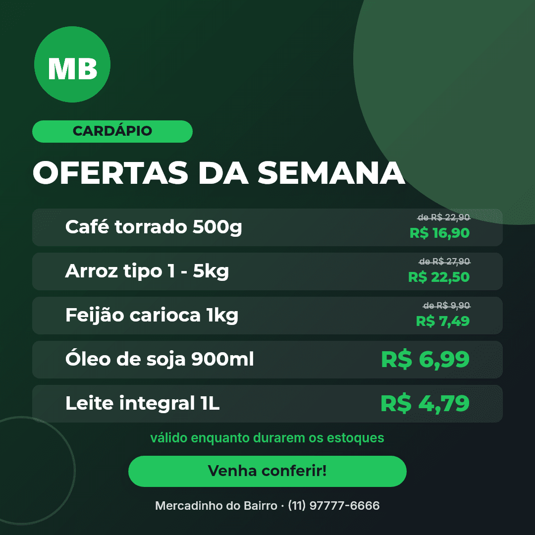 Exemplo de post — Mercado